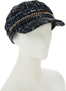 Sassy Jones Laurel Bouclé Tweed Newsboy Hat BLACK 7798250